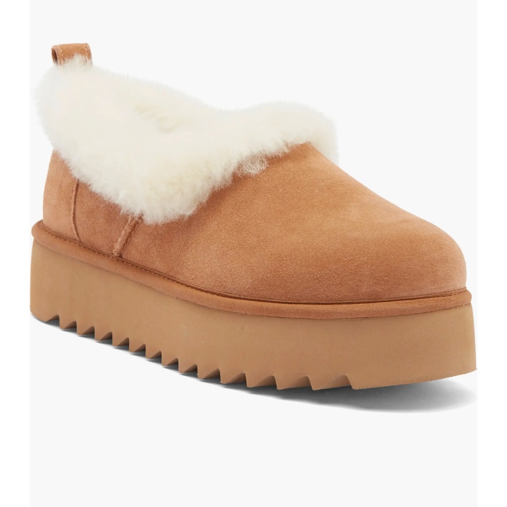 UGG Nita Shearling Slipper Slip On 10 chestnut